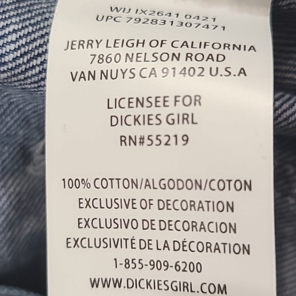 *NWT* DICKIES Stars & Stripes Print 5-Pocket Shorts, size 13/31 - Picture 6 of 6